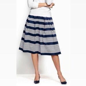 TALBOTS Polka Dot Striped A-Line Skirt Size 4